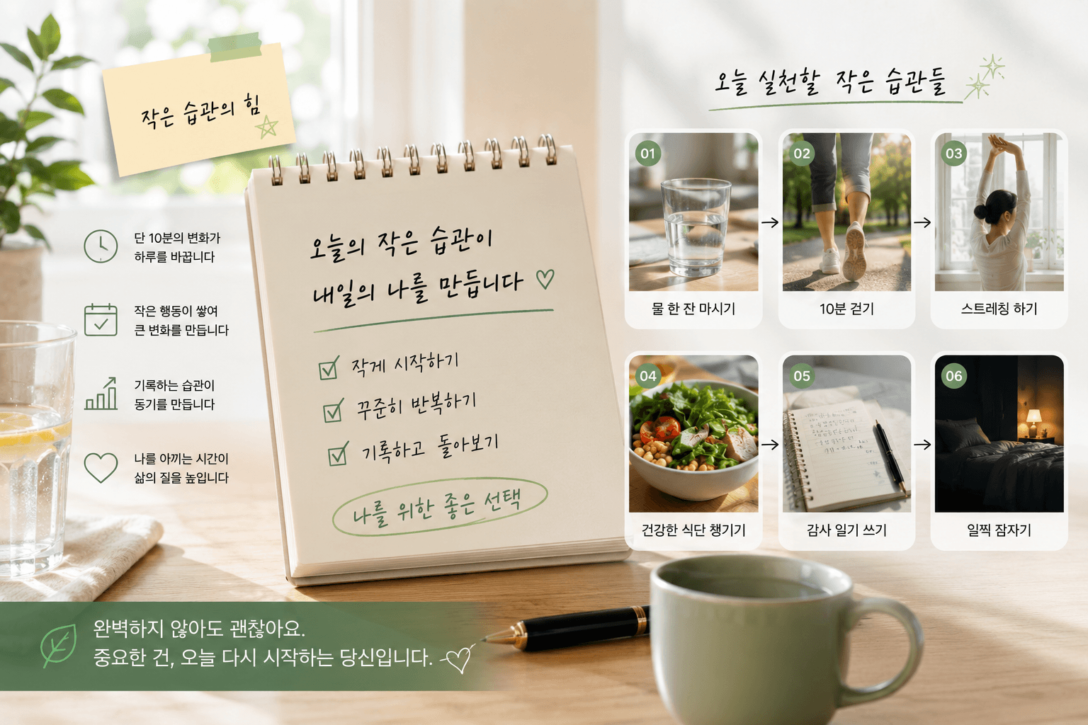 작은 습관 변화 이미지